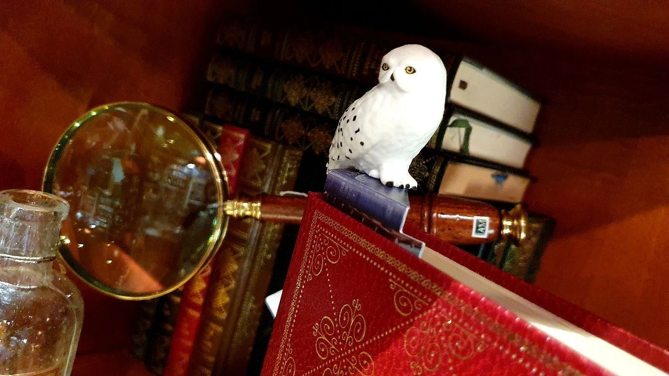 Marque-page Hedwige Sur Pile De Livres 7 Marque-page Hedwige Sur Pile De Livres – Image 5