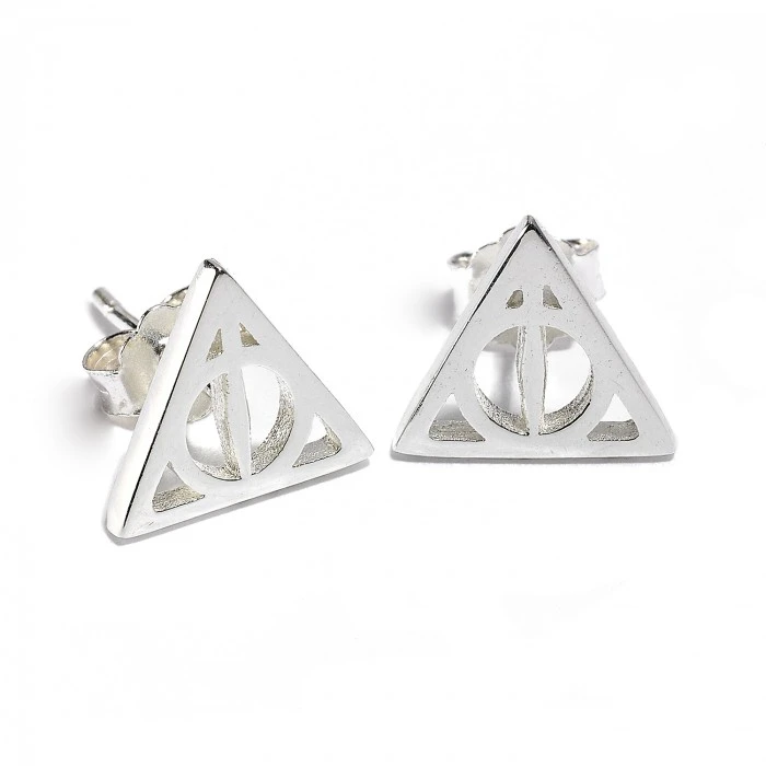 Clous D'oreilles Reliques De La Mort En Argent - Harry Potter 3 Clous D'oreilles Reliques De La Mort En Argent - Harry Potter
