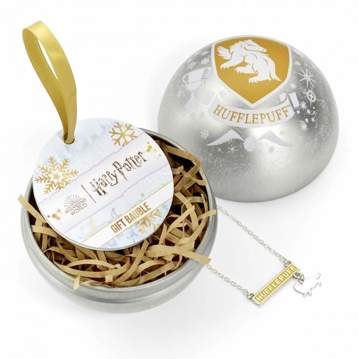 Boule De Noël Et Collier Poufsouffle - Harry Potter 3 Boule De Noël Et Collier Poufsouffle - Harry Potter