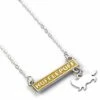 Collier Poufsouffle Barre & Charm - Harry Potter -Harry Potter collier barre et charm poufsouffle harry potter1