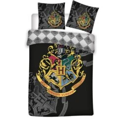 Parure De Lit Harry Potter Blason Poudlard POLYESTER - 1 Ou 2 Personnes