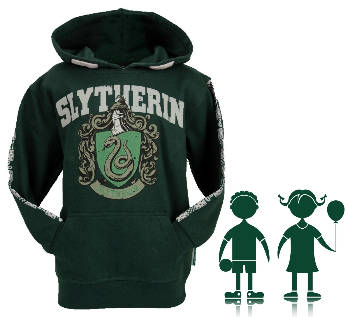 Sweat ENFANT à Capuche Slytherin (Serpentard) 3 Sweat ENFANT à Capuche Slytherin (Serpentard)