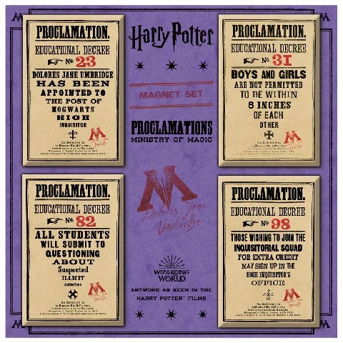 Set Magnet Ministry Of Magic Proclamations 3 Set Magnet Ministry Of Magic Proclamations