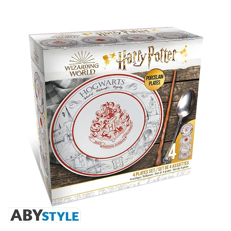 Set 4 Assiettes Harry Potter En Porcelaine 8 Set 4 Assiettes Harry Potter En Porcelaine – Image 6
