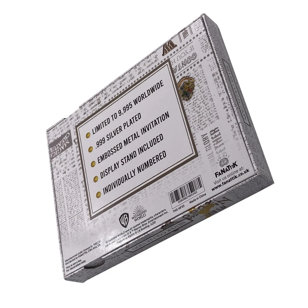 FANATTIK Ticket Invitation Bal De Noël (Yule Ball) Plaqué Argent - ÉDITION LIMITÉE 5 FANATTIK Ticket Invitation Bal De Noël (Yule Ball) Plaqué Argent - ÉDITION LIMITÉE – Image 3